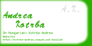andrea kotrba business card